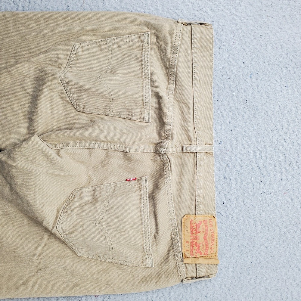 Levi's 501 Jeans Mens 34x30 Brown Denim Red Tab Streetwear 5-Pocket Straight Leg - Picture 12 of 12